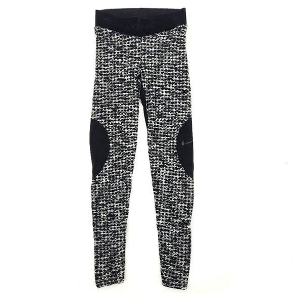 Nike Pro HyperWarm Velour Leggings Womens Size Small Athletic Compression Pants - Picture 1 of 9